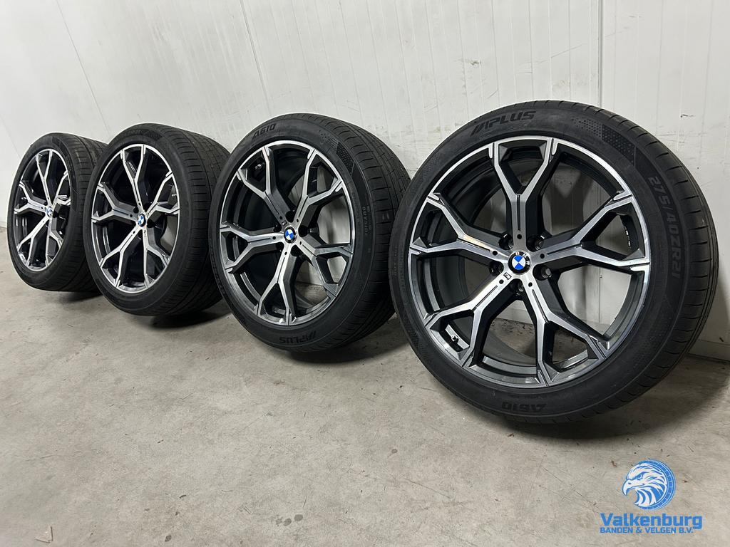 7-8mm! Originele BMW X5 X6 G05 G06 Style 741M 21 inch zwarte, Pneus et Jantes, Véhicule de tourisme, -, 21 pouces