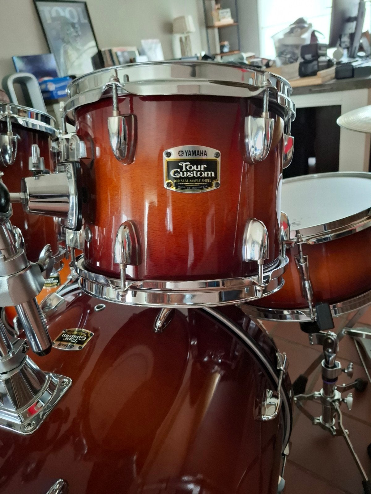 Kit de batterie complet Yamaha Tour Custom Maple + nouvelles, Enlèvement, Comme neuf, Batterie ou Percussions