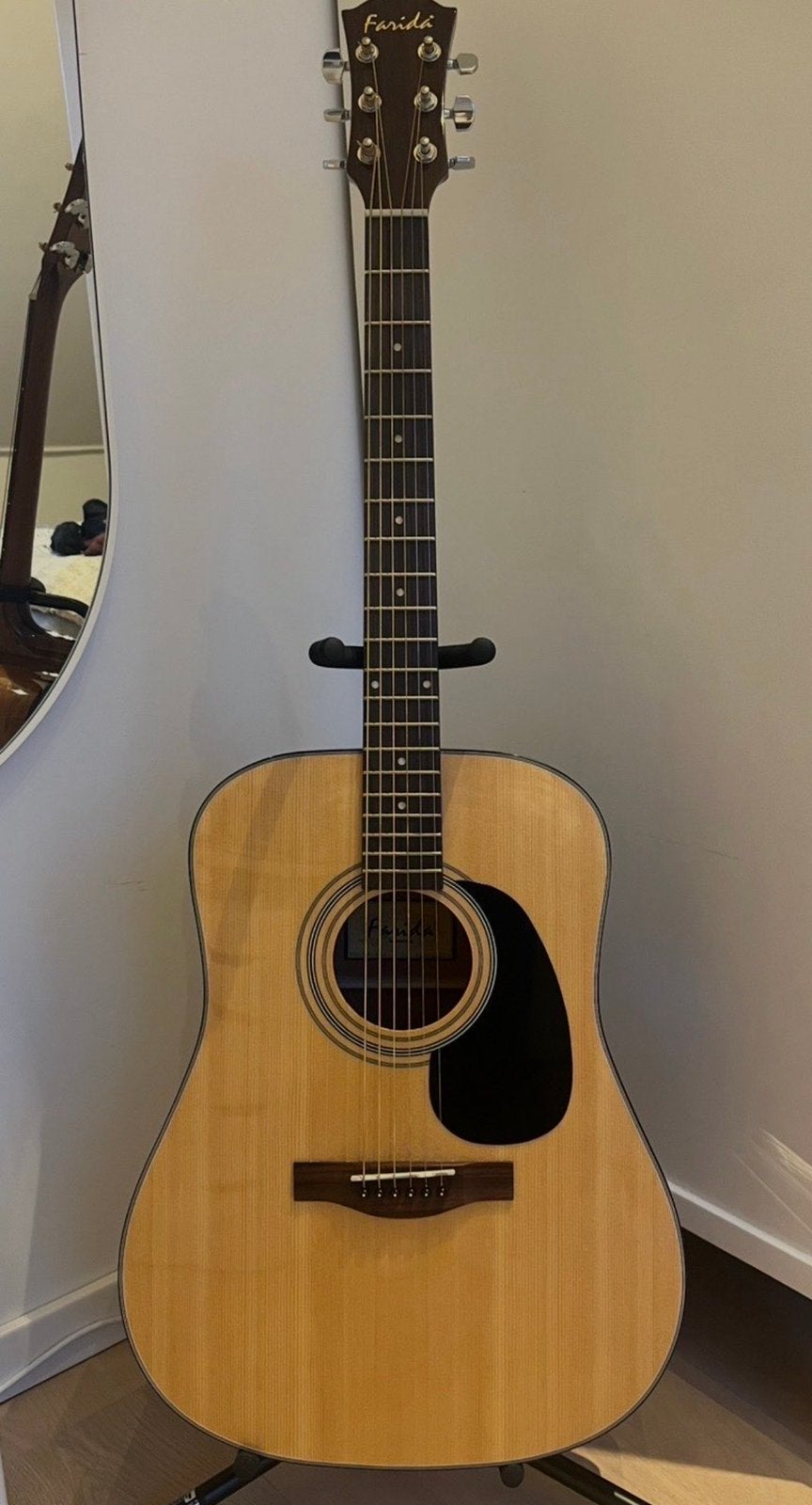 Akoestische gitaar Farida D-10NA met hoes., Muziek en Instrumenten, Ophalen, Zo goed als nieuw