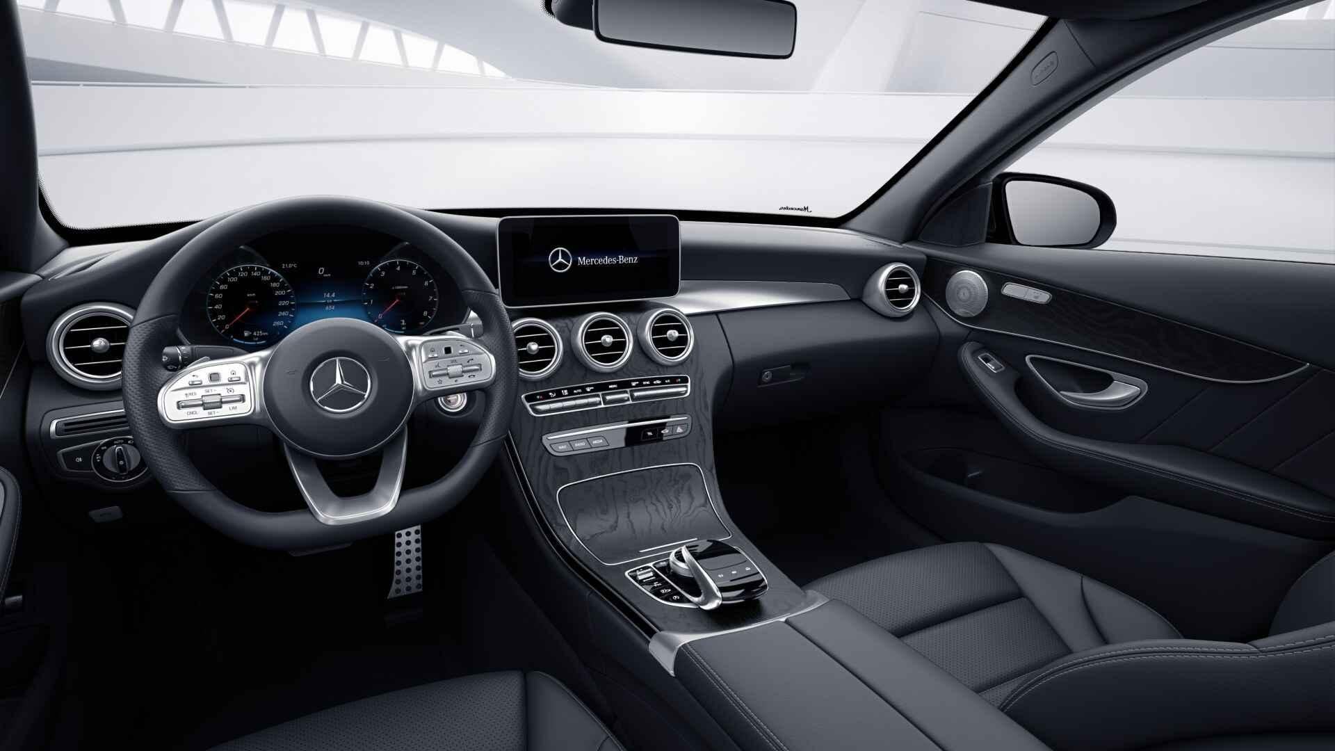 Mercedes-Benz C-Klasse 180 Berline AMG Line | Panoramisch Da, Autos, Achat, 1800 kg, 4 portes, Carnet d'entretien