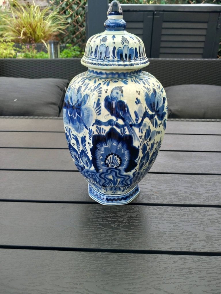 Grand vase potiche couvert Delft Bleu, Enlèvement