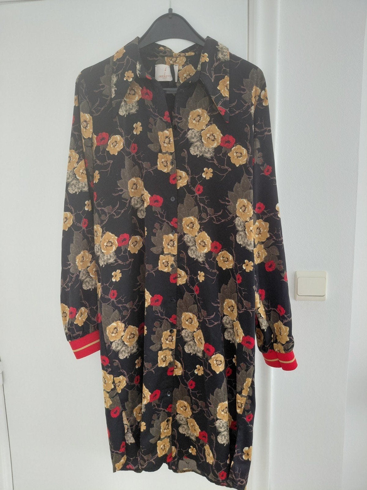 gebloemd kleed, Enlèvement ou Envoi, Comme neuf, Taille 46/48 (XL) ou plus grande, Noir