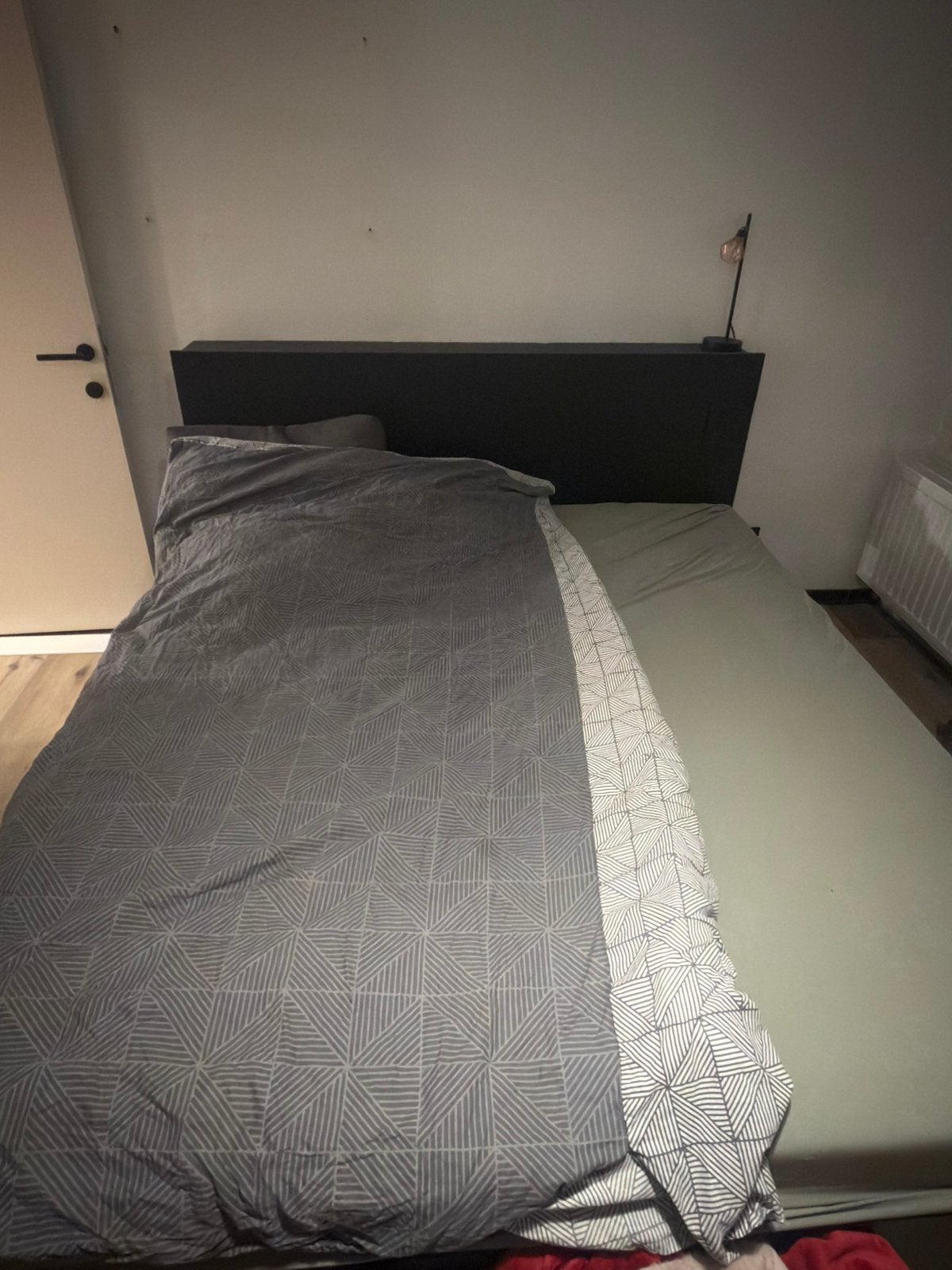 Ikea bedframe (180x200)(Brimnes), Huis en Inrichting, Ophalen, Gebruikt, Zwart, Tweepersoons