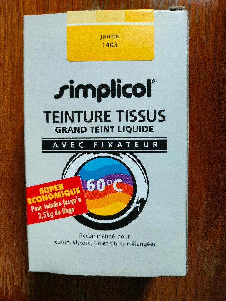 Peinture textile Simplicol avec fixateur, couleur jaune, Enlèvement ou Envoi, Autres types, Jaune, Neuf