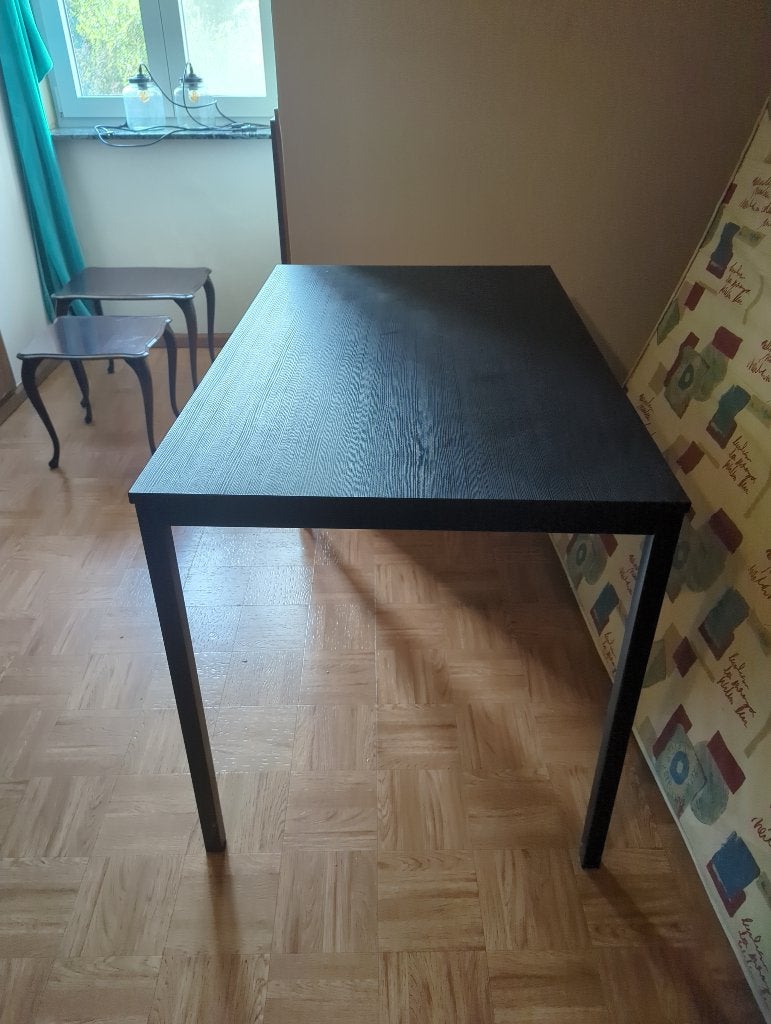 zwarte ikea tafel, Gebruikt, 100 tot 150 cm, 50 tot 100 cm, Modern