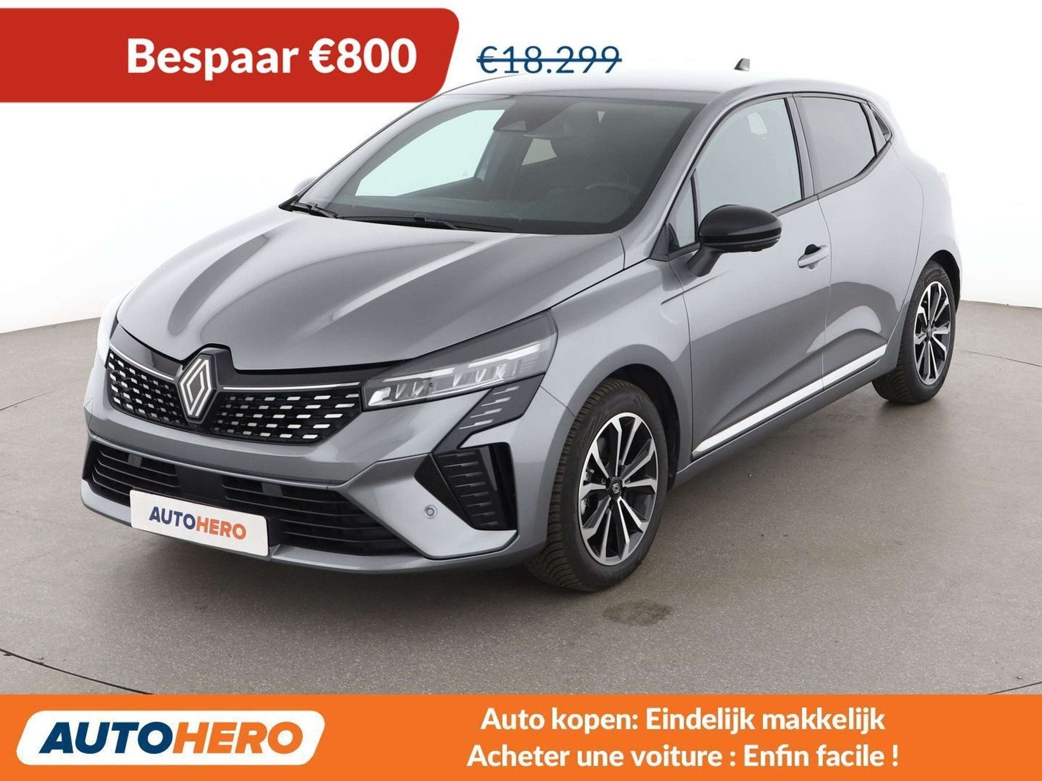 Renault Clio 1.6 Hybrid E-Tech Techno (bj 2023, automaat), Auto's, Gebruikt, Euro 6, LED verlichting, 105 kW