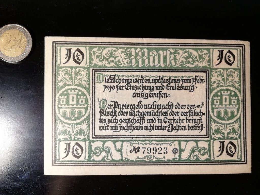 10 mark de Fribourg 1918, Envoi