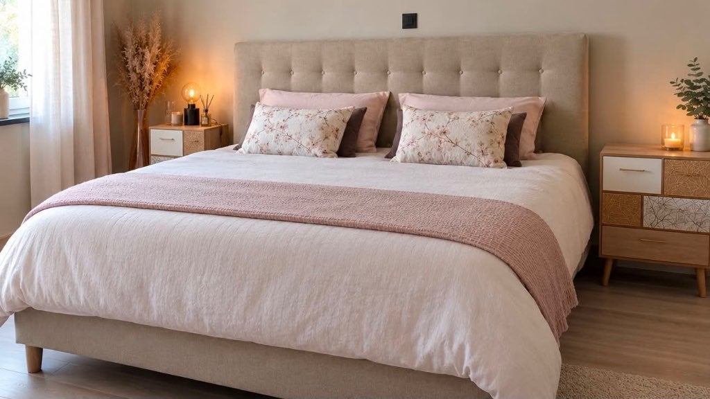 Boxspring, Ophalen, Gebruikt, Beige, Tweepersoons