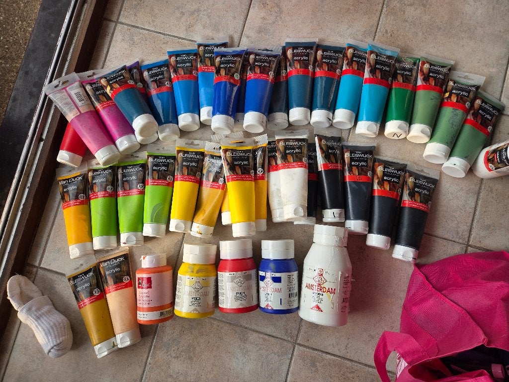 Lot de peinture acrylique de Bleiswijck et Talens, Enlèvement, Comme neuf