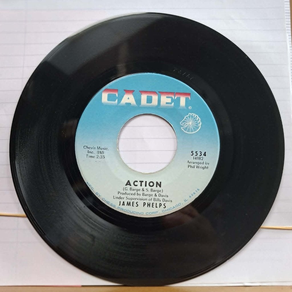 Popcorn Groove / James Phelps - Oh What A Feelin - Action, Pressage original, Enlèvement ou Envoi, 7 inch, Utilisé