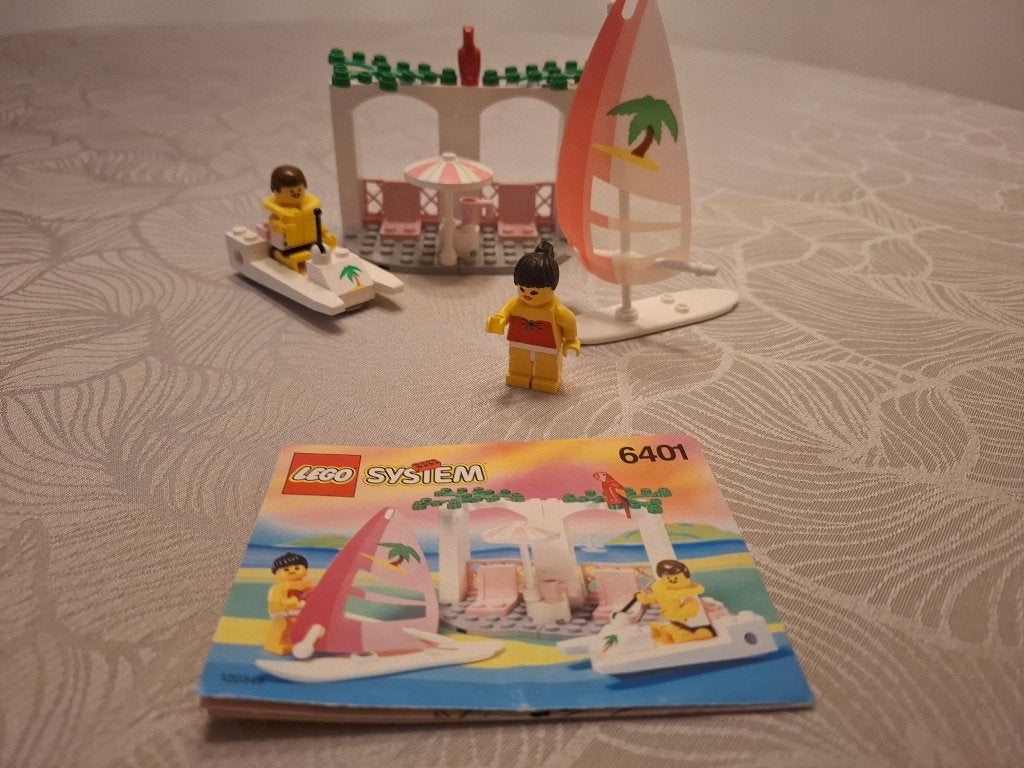 LEGO Paradisa 6401 -Seaside Cabana (1992) met handleiding, Overige thema's, Lego, Ophalen of Verzenden, Zo goed als nieuw