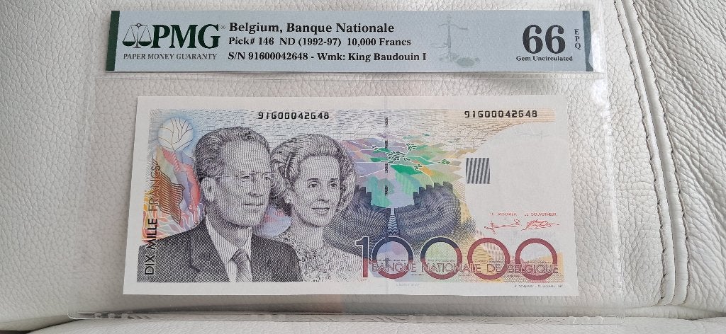 10 000 francs Baudouin et Fabiola, Envoi, Billets en vrac