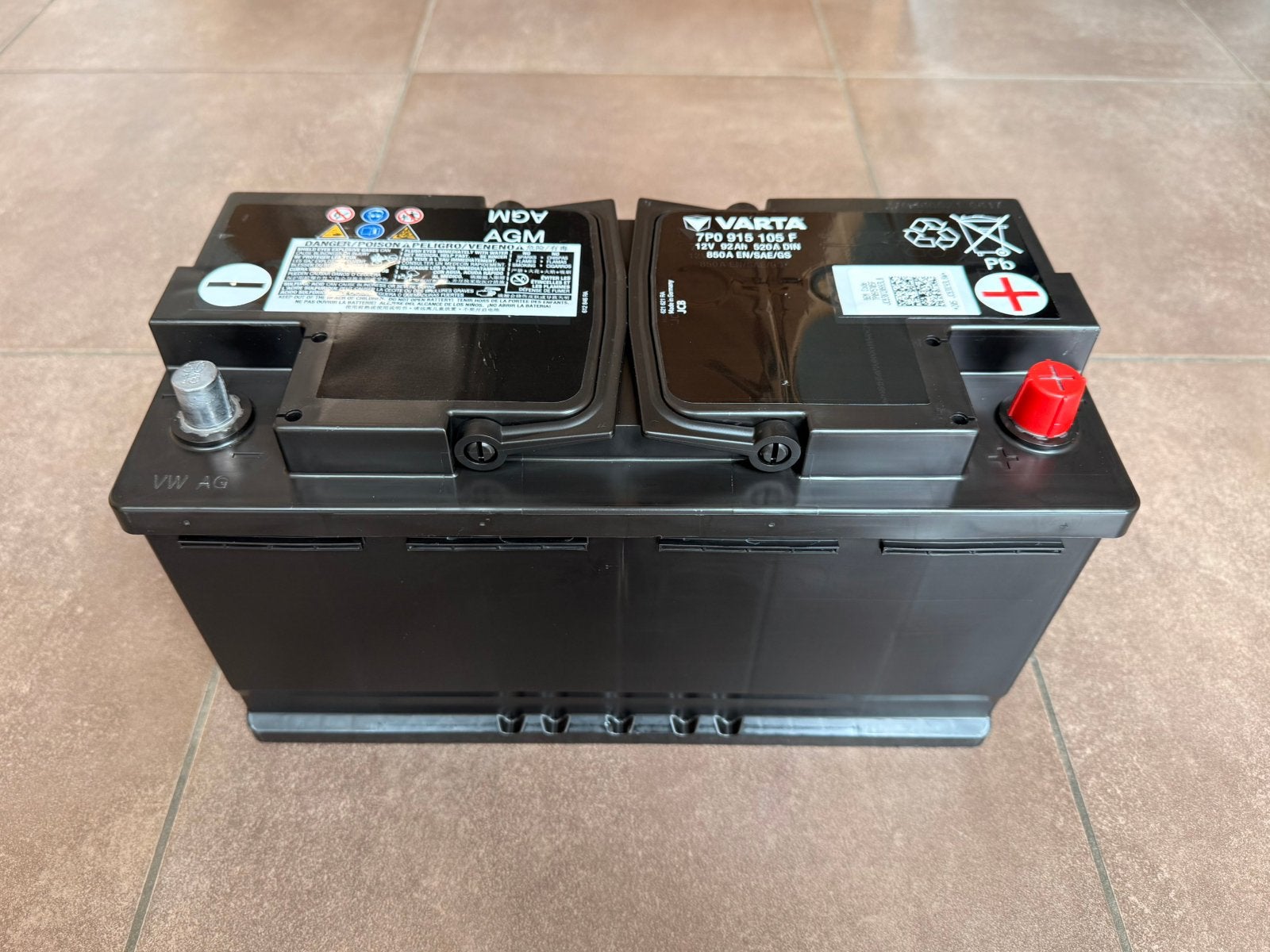 Varta AGM Batterij 12V 92Ah 850A, Auto-onderdelen, Ophalen
