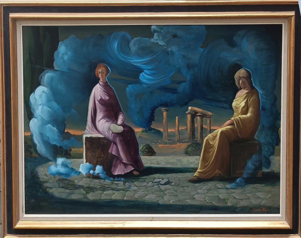 Jos Trotteyn (1910-2002: Autrefois (128 x 92 cm), Antiek en Kunst, Kunst | Schilderijen | Klassiek, Ophalen, Gesigneerd, Olieverf