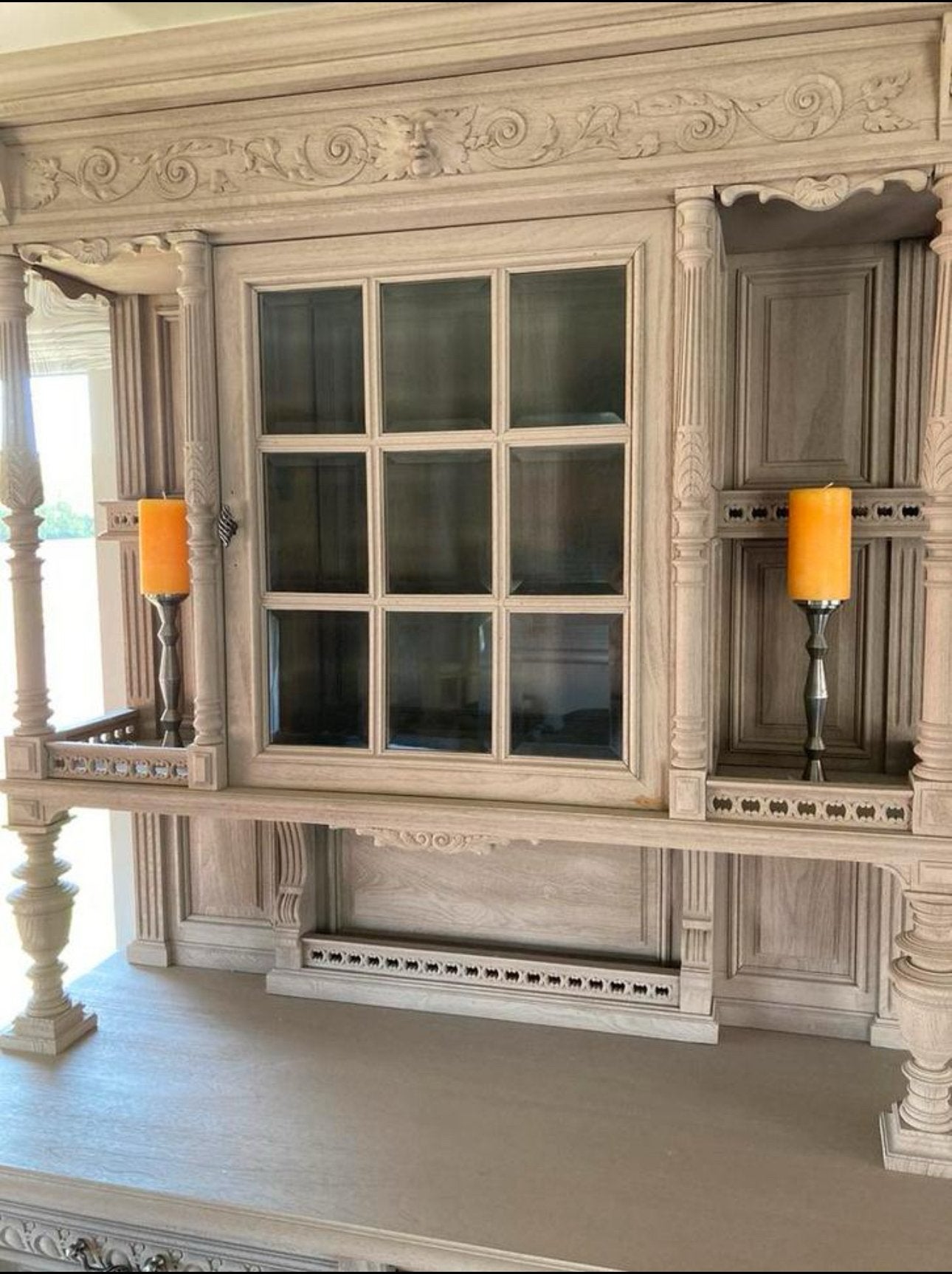 Massieve vintage buffetkast renaissance stijl, Huis en Inrichting, Ophalen, Gebruikt, 200 cm of meer, Overige houtsoorten