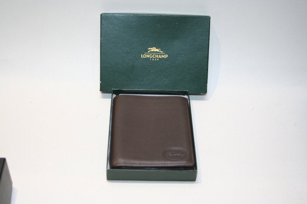 Longchamp bruine portefeuille, generfd leer . OVP Top, Handtassen en Accessoires, Ophalen of Verzenden, Zo goed als nieuw, Bruin