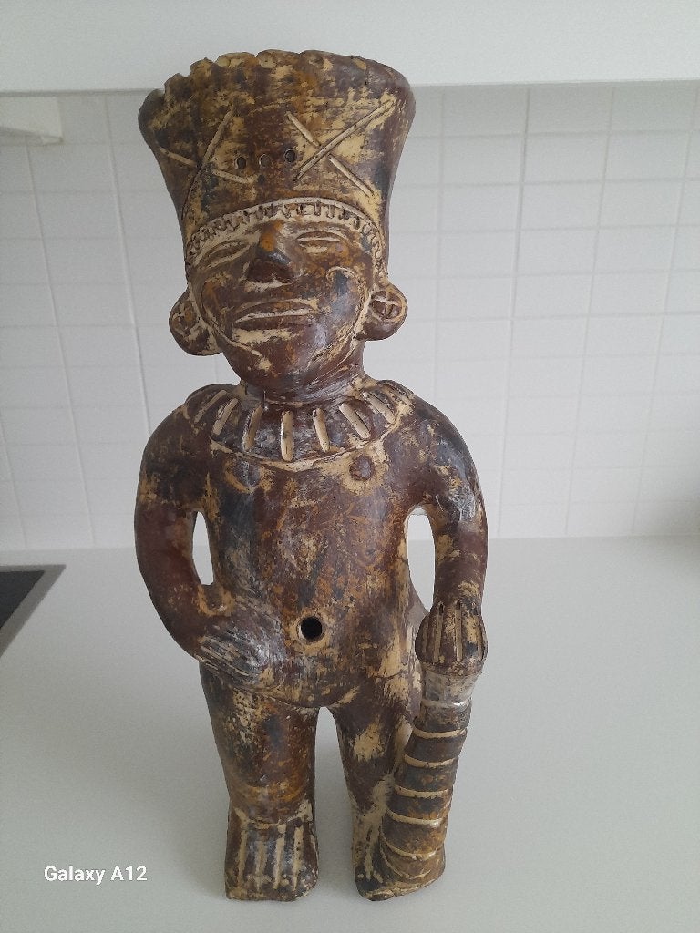 Beeld, Antiek en Kunst, Ophalen, Steen of Keramiek, Beeld, Bruin