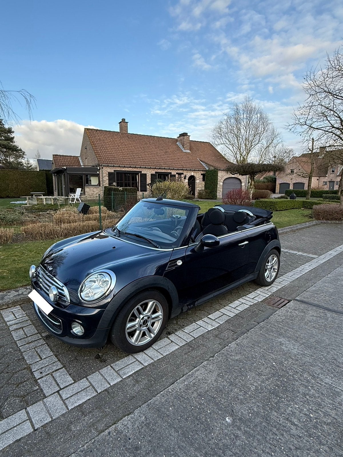 Mini cooper D Cabrio, Auto's, Mini, 4 cilinders, Cabriolet, Blauw, Leder en Stof