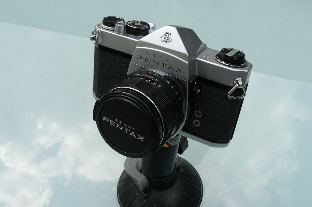 Pentax Spotmatic — Super Takumar 55 mm f/2, TV, Hi-fi & Vidéo, Appareils photo analogiques, Enlèvement ou Envoi, Utilisé, Reflex miroir