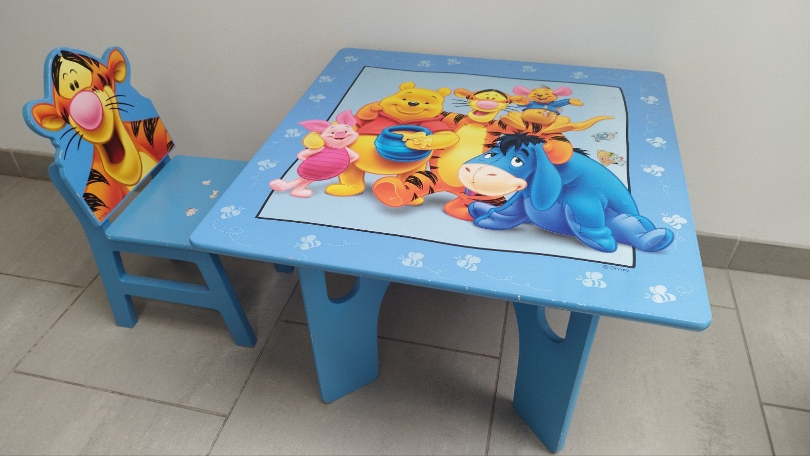 Kinder tafel en stoeltje winnie the pooh, Kinderen en Baby's, Ophalen