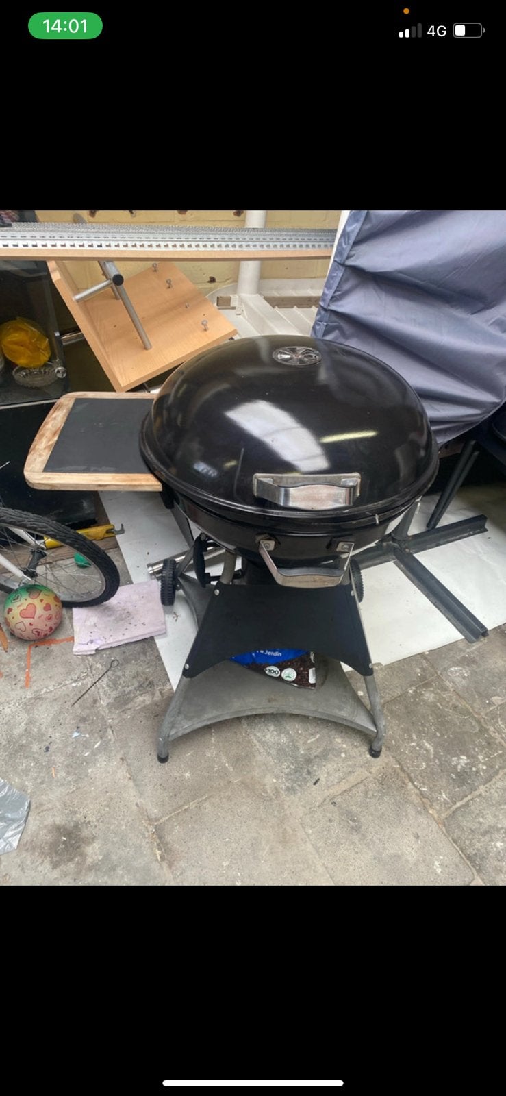 Bbq met deksel, Ophalen, Gebruikt