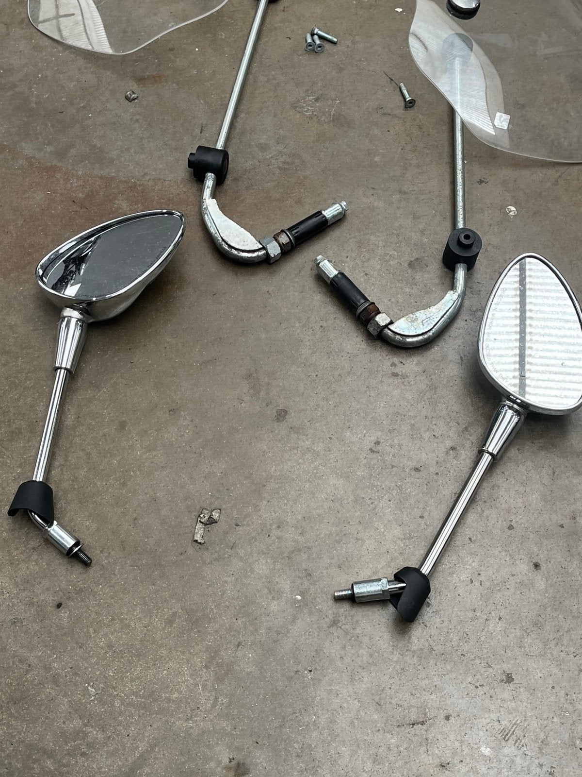 Vespa windscherm en spiegels, Ophalen, Zo goed als nieuw, Vespa