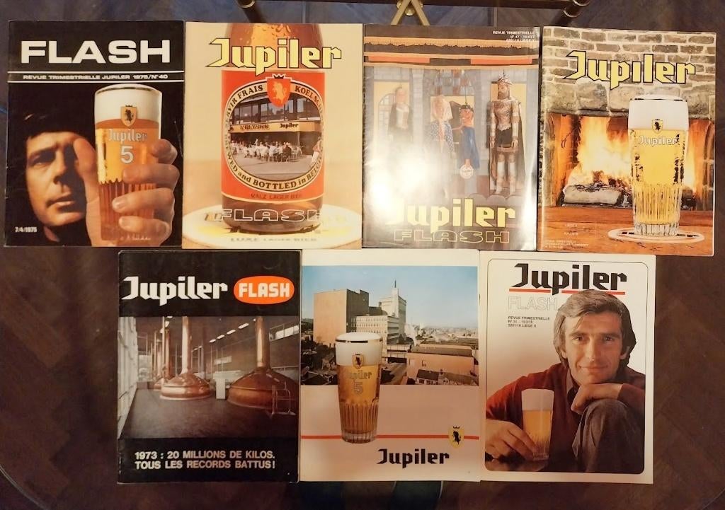 7 JUPILER FLASH-tijdschriften, Verzamelen, Biermerken, Ophalen of Verzenden, Jupiler