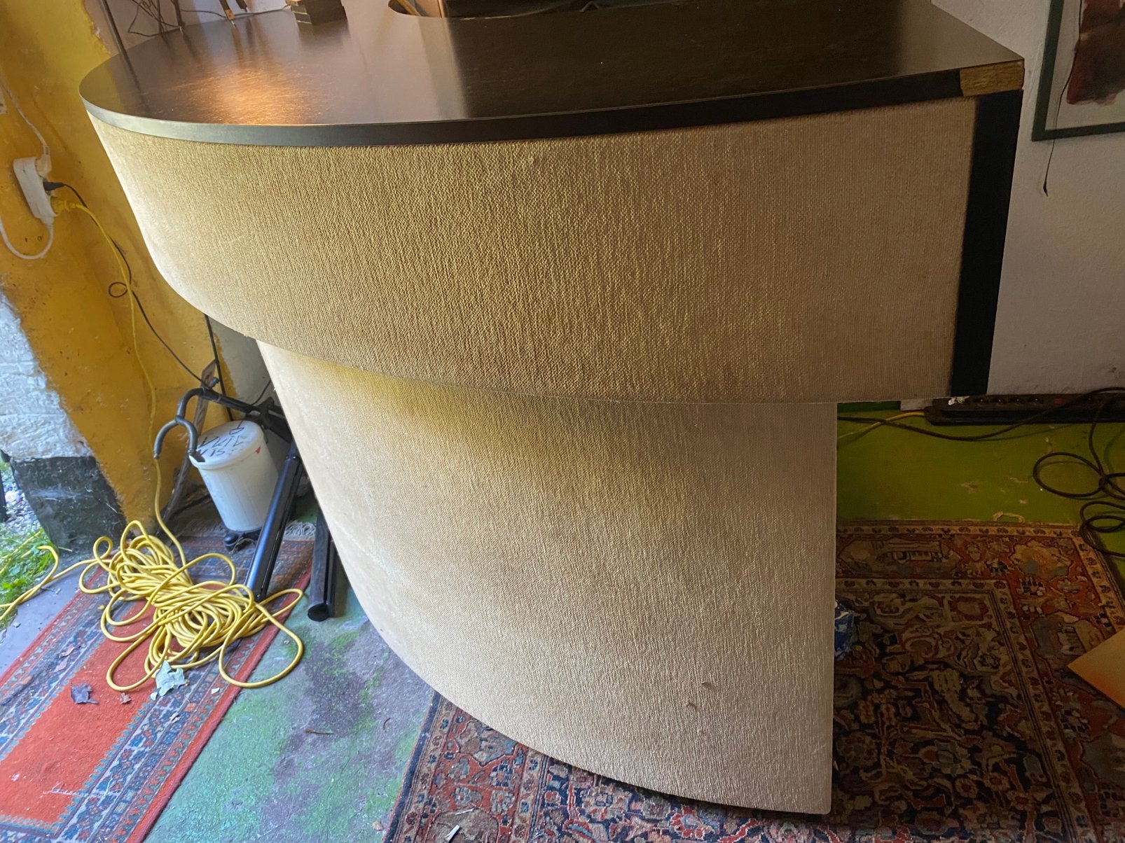 Vintage design toog meubel  met3 barstoelzn 60s, Ophalen