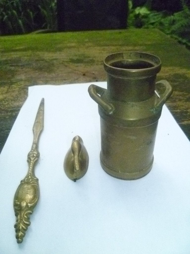 koperen bureel set, Ophalen