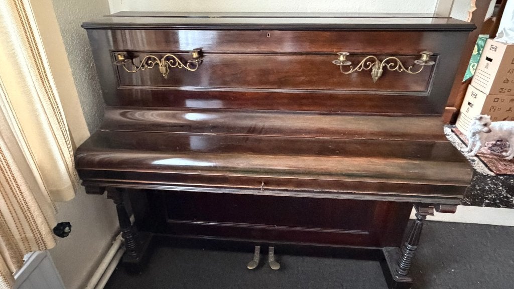 Antieke Belgische piano François Berden & Cie - ca. 1880, Ophalen, Gebruikt, Piano