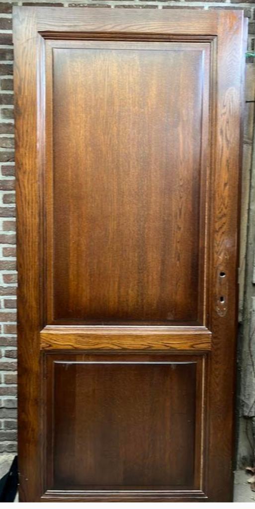 GEZOCHT OUDEN MASSIEF EIKEN DEUREN, Doe-het-zelf en Bouw, Deuren en Vliegenramen, Ophalen, Gebruikt, 80 tot 100 cm, Binnendeur