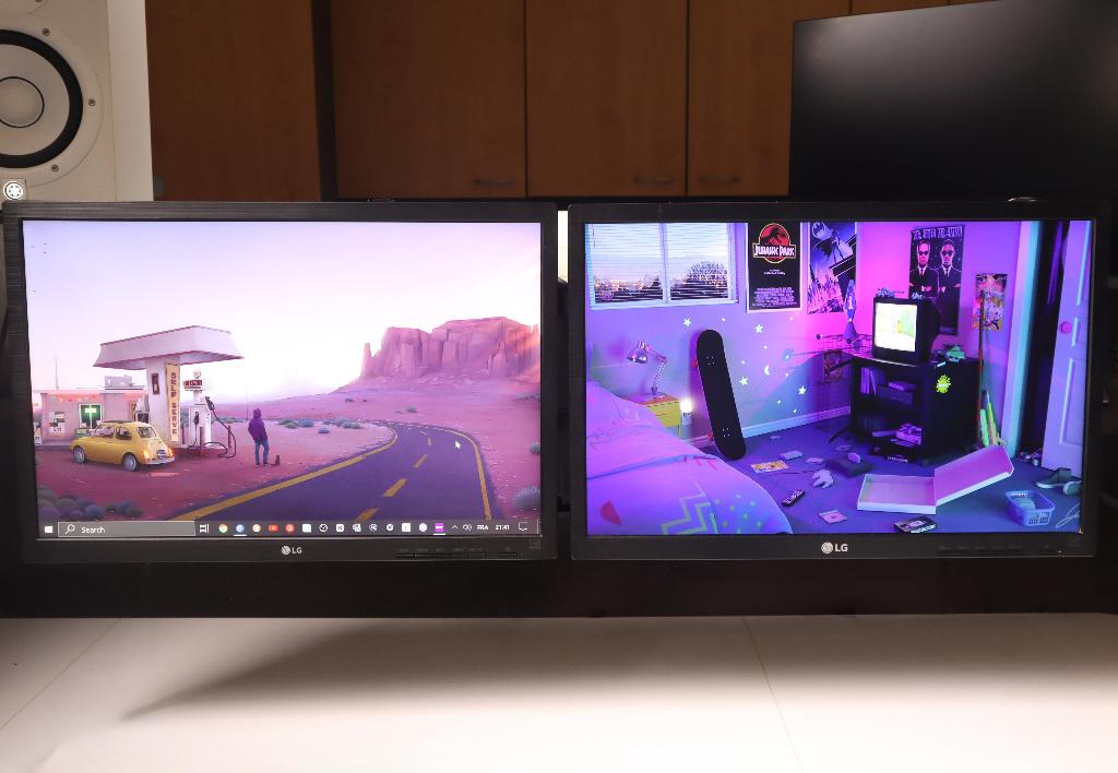 2 LG 22" IPS schermen – LG 22MB65PM-B, Ophalen, Gebruikt, Full HD, 61 t/m 100 Hz