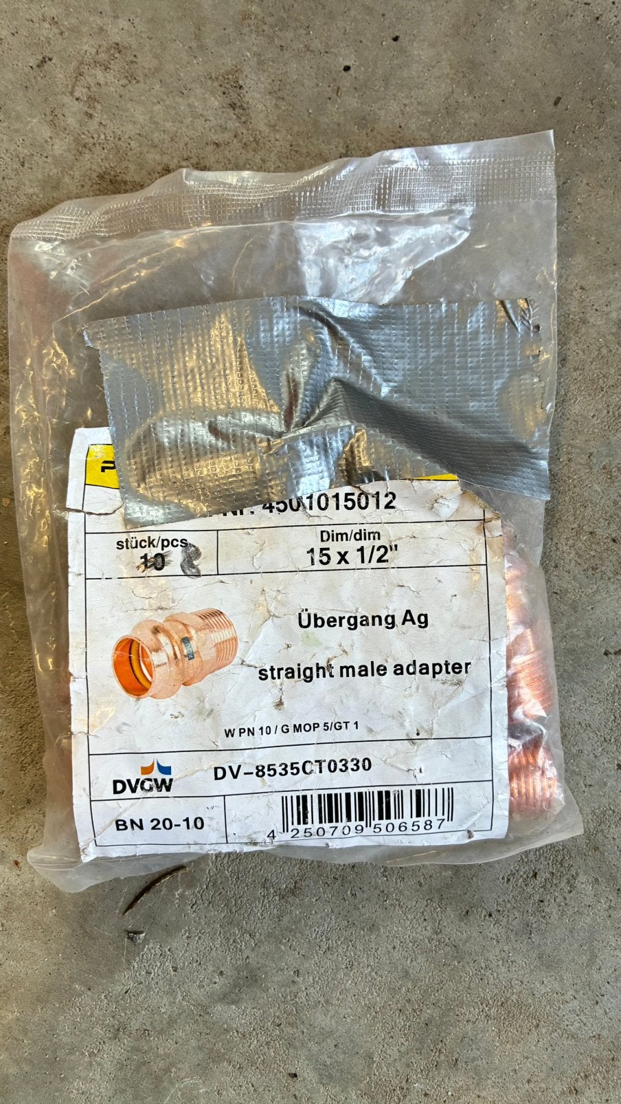 Koperen perskoppelingen, Doe-het-zelf en Bouw, Ophalen, Nieuw