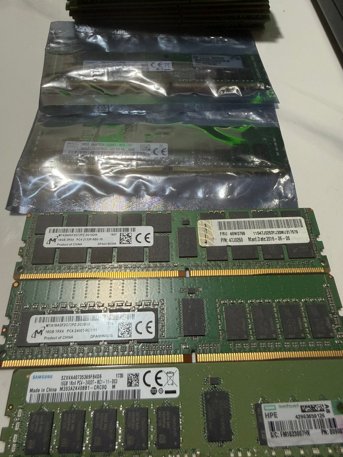 16GB DDR4 ECC 17 unitées 2133P 2400T, Enlèvement ou Envoi, Comme neuf, DDR4
