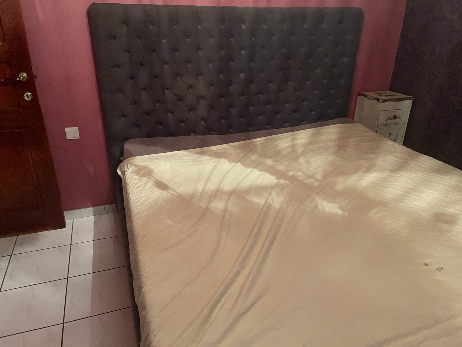 Sommier à ressorts avec matelas, Maison & Meubles, Enlèvement, Comme neuf