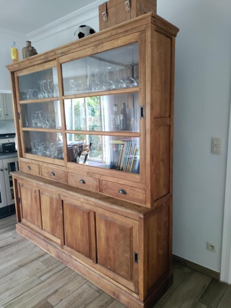 Teak buffetkast, Ophalen, Met plank(en), 200 cm of meer, 150 tot 200 cm