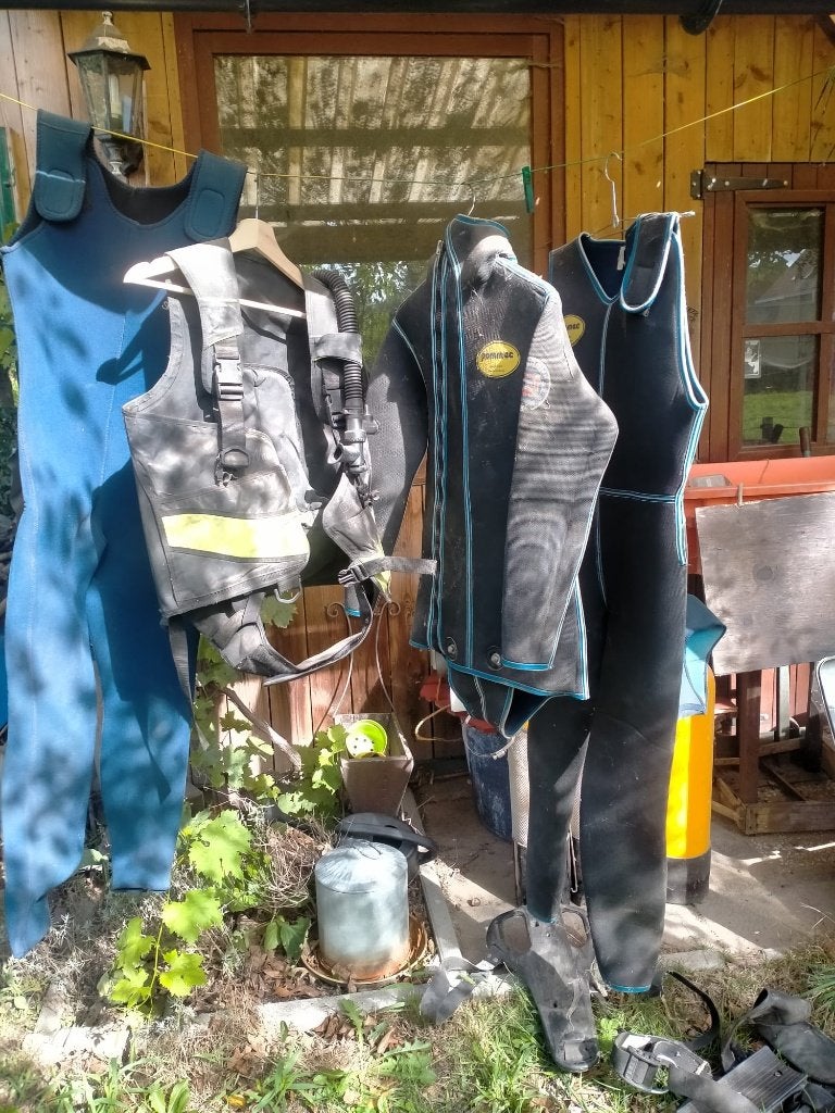 Duikspullen, Ophalen, Gebruikt, Duikpak