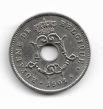 België: 10 cent 1901 FR (de zeldzaamste) = morin 257, Postzegels en Munten, Munten | België, Verzenden, Losse munt