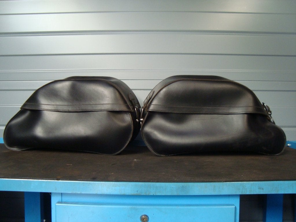 leder zijtassen set universeel, Motoren, Ophalen, Gebruikt