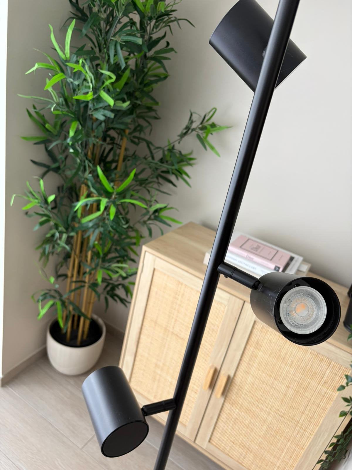 Lampadaire au design moderne - noir, Enlèvement, Comme neuf