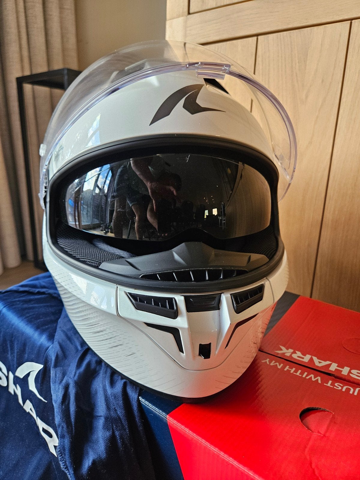 motorhelm Shark D skwal 3 SP maat L, Motos, Vêtements | Casques de moto, Casque intégral, L, Shark, Enlèvement