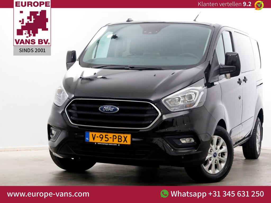 Ford Transit Custom 2.0 TDCI 130pk Automaat L1H1 D.C. Limite, Auto's, Bestelwagens en Lichte vracht, Automaat, Zwart, Bedrijf