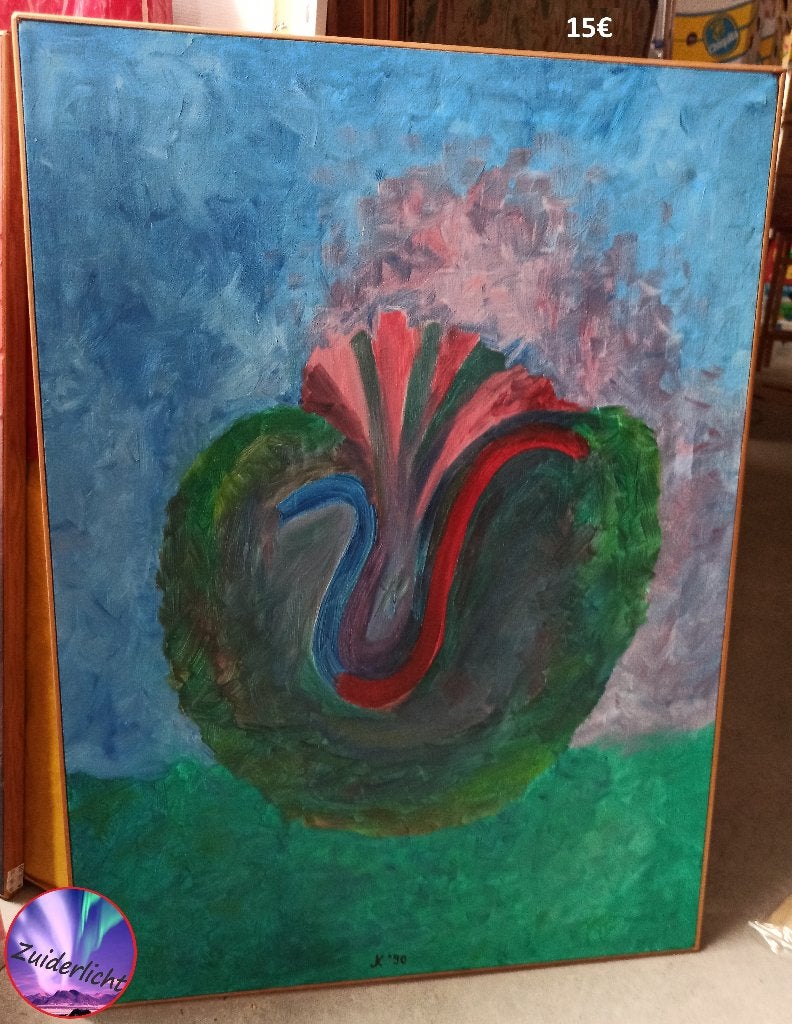 Schilderij - kleurig schouwspel, Antiek en Kunst, Ophalen