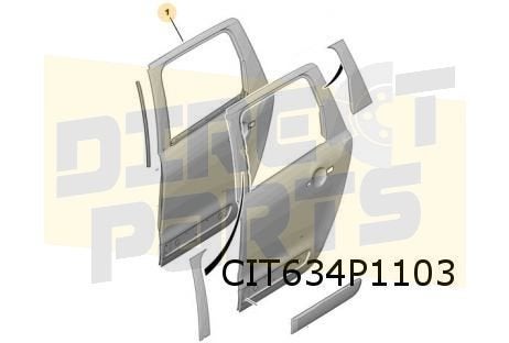 Citroen C3 Picasso (3/09 - 9/17) achterportier Links Origine, -, Nieuw, -, -