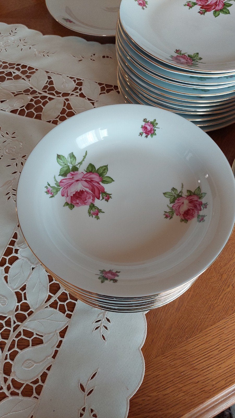 Servies KAHLA porcelein - roos, Antiek en Kunst, Ophalen