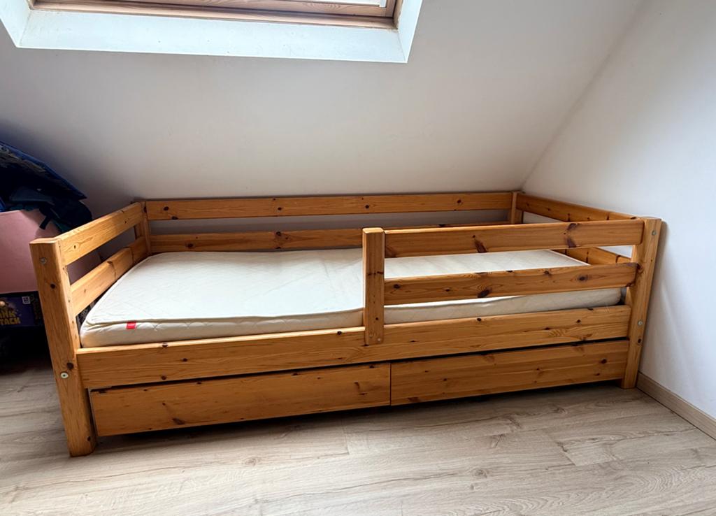 Lit une place Flexa, Maison & Meubles, 90 cm, Beige, Une personne, Enlèvement