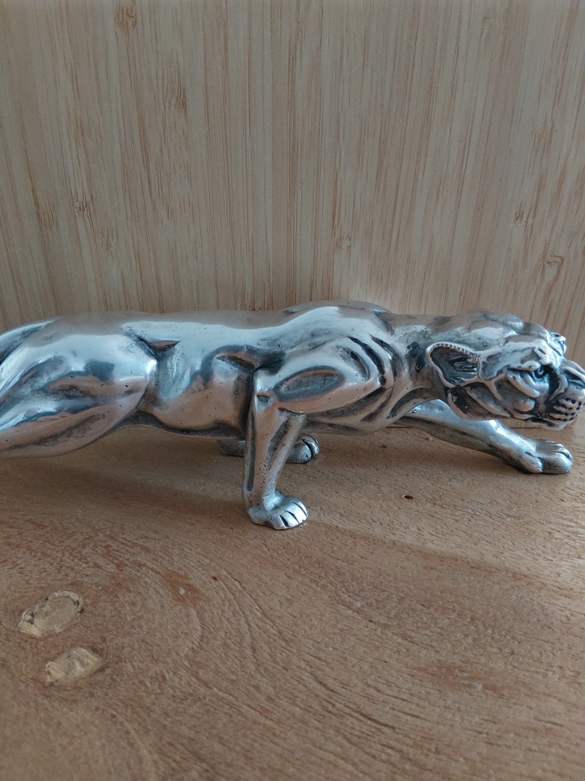Ottaviani zilveren panter beeld, Collections, Statues & Figurines, Comme neuf, Animal, Enlèvement ou Envoi