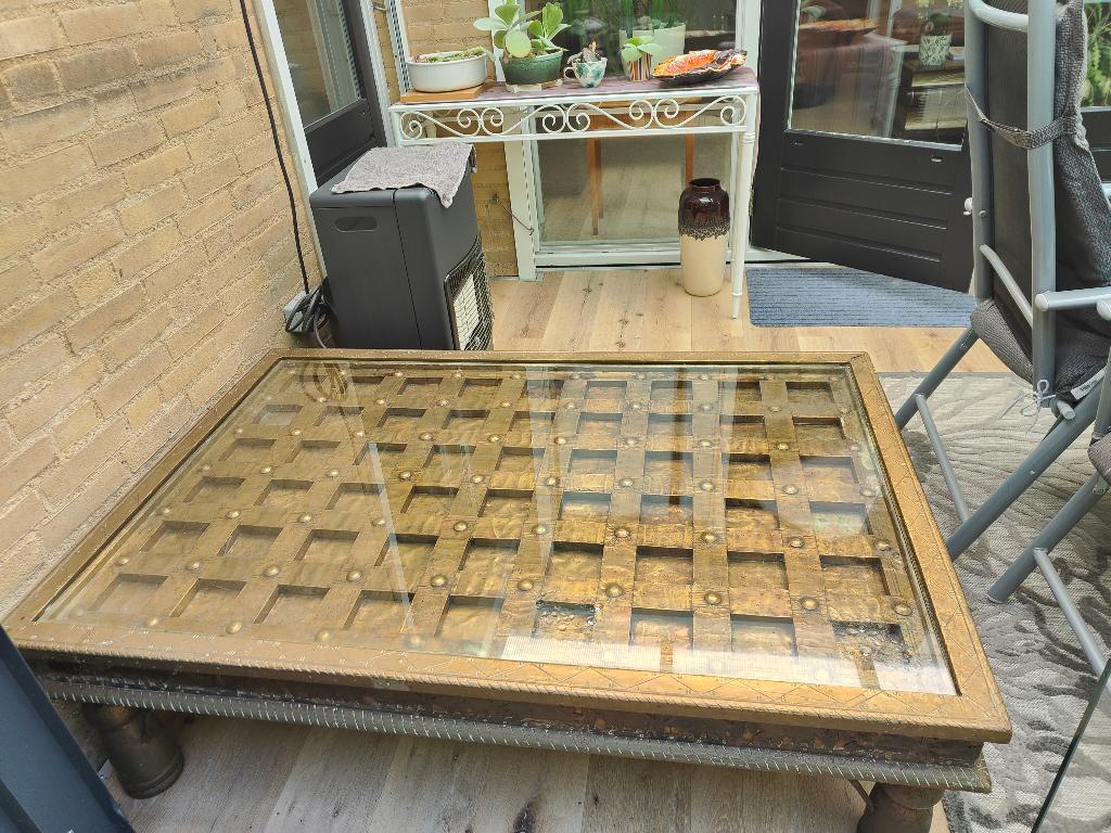 Salontafel messing, Huis en Inrichting, Ophalen, Metaal