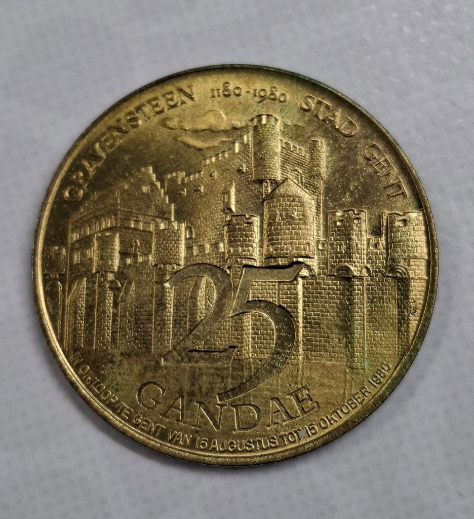 25 GANDAE 1980 GENT, Postzegels en Munten, Penningen en Medailles, Ophalen of Verzenden