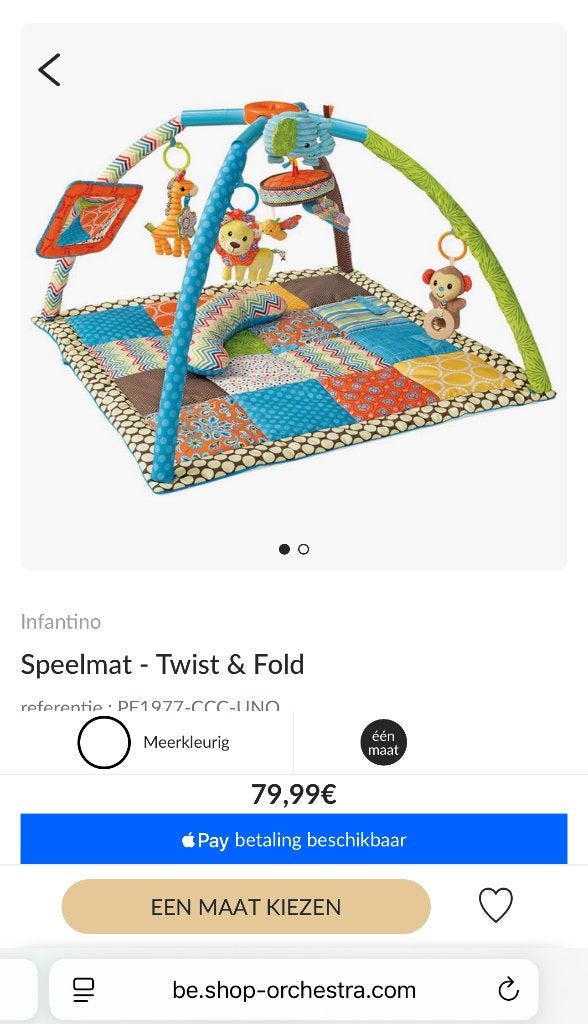 Speelmat - Twist & Fold, Éléments rotatifs, Autres types, Comme neuf, Enlèvement